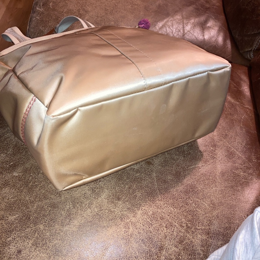 Coach vintage 2005 Hamptons leatherware nylon champagne Tote and Wristlet Set - Picture 6 of 16